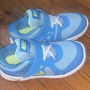 Blue baby Nike shoes